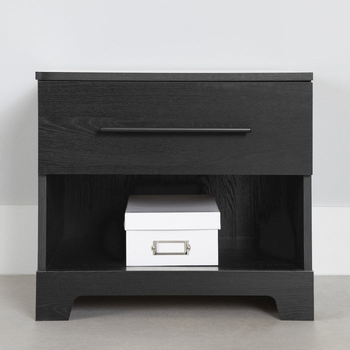 Primo 1-Drawer Nightstand - Black Oak