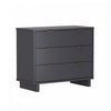 Elara Contemporary 38" Solid Wood Dresser in Charcoal Gray (3-Drawer) | Commode contemporaine Elara 38" en bois massif coloris gris charbon (3 tiroirs)