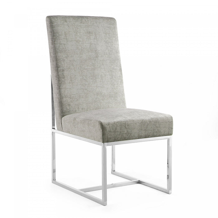 Element Modern 8-Piece Dining Chair Set in Steel
