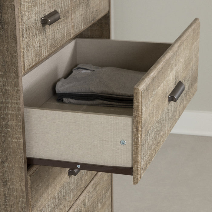 Versa 5-drawer Chest - Weathered Oak 