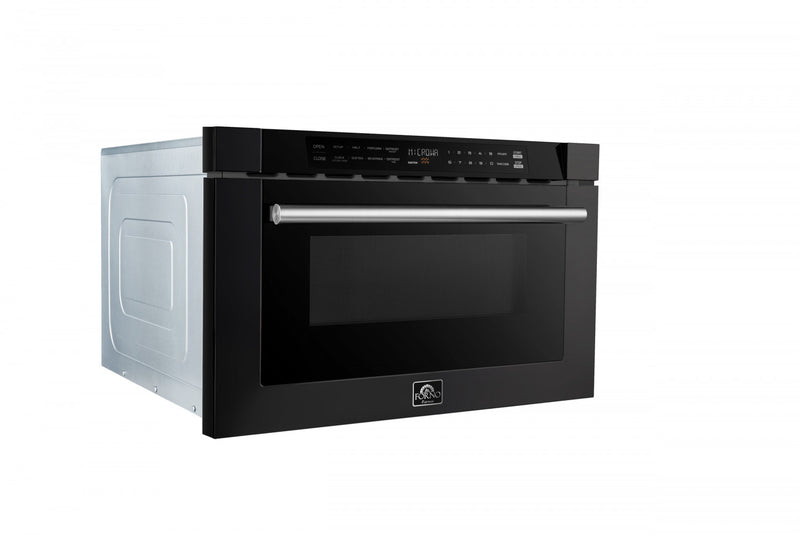 Forno Espresso Capoliveri 24\" Microwave Drawer in Black, 1.2 cu.ft. - FMWDR3000-24BLK