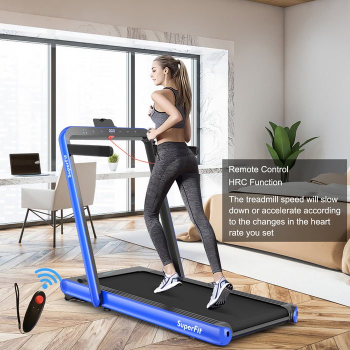 Superfit 4.75hp 2 In 1 Folding Treadmill W/remote App Control