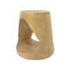 Elio 16.75" Rustic Hollow Tree-Stump MGO Accent Table, Pet-Friendly Indoor Side Table, Natural | Table d'appoint rustique Elio 16,75 pouces en MGO creuse, style souche et design animalier interieur, naturel