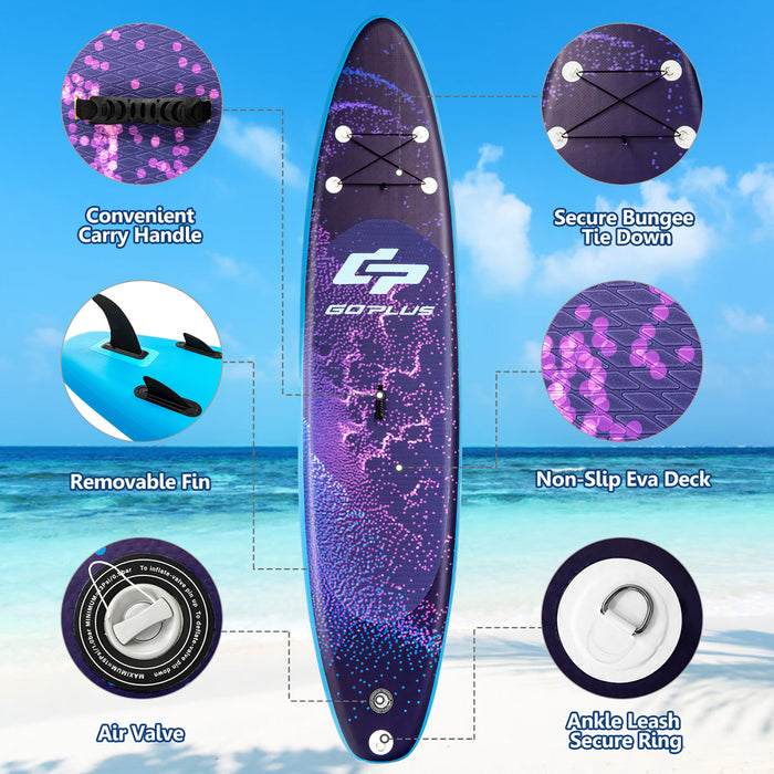 Goplus 11' Inflatable Stand Up Paddle Board Surfboard W/bag Aluminum Paddle Pump