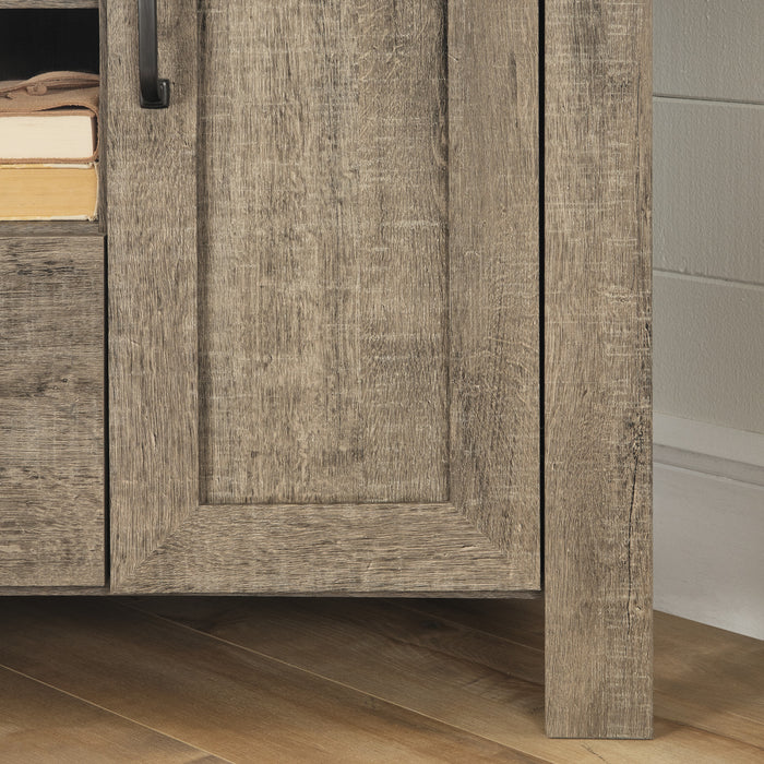 Lionel Corner Tv Stand, For Tvs Up To 48 Inches - Weathered Oak 