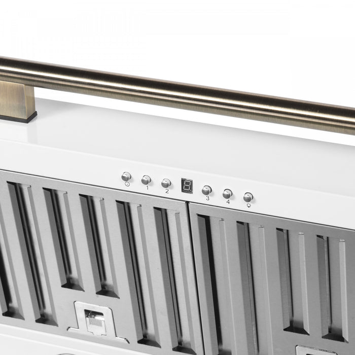 Forno Aria 30 Inch Wall-Mounted Range Hood, White- FRHWM5095-30WHT