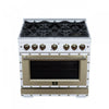 Forno Ambassador 36" Gas Range in White, 6 Sealed Burners, 5.2 Cu.Ft. Oven - FFSGS6299-36CPWHT | Cuisiniere a gaz Ambassador de 36 po, blanche, 6 bruleurs scelles, four de 5,2 pi³ – FFSGS6299-36CPWHT