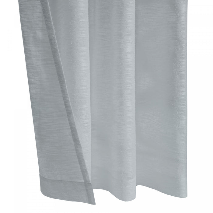 Habitat Boucle Light Grey Sheer Grommet Curtain Panel - 52 x 108
