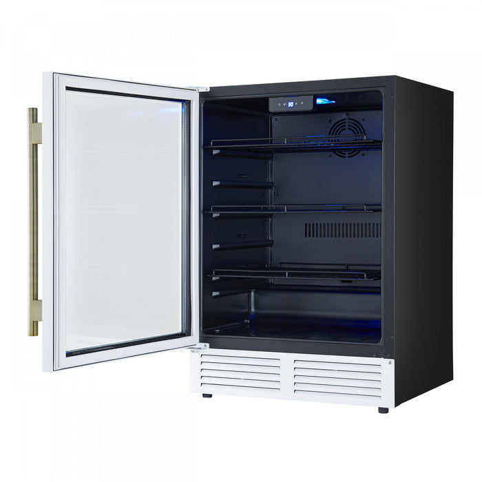 Forno Frescolino 24\" Beverage Cooler,White, 188 Can Capacity, -FWCDR6665-24WHT