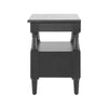 Aspen Nightstand Set of 2 with Drawers and Open Shelves, Black | Aspen Lot de 2 Tables de Nuit avec Tiroirs et Etageres Ouvertes, Noir