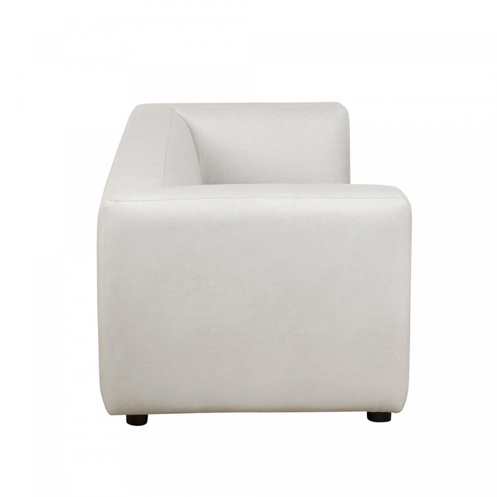 Lukas Contemporary Modern 89\" Upholstered Sofa in Cream