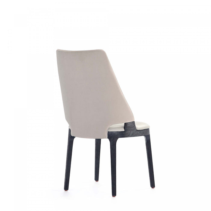 Kara Modern Wood Upholstered Dining Chair in Light Gray - Set of 2
