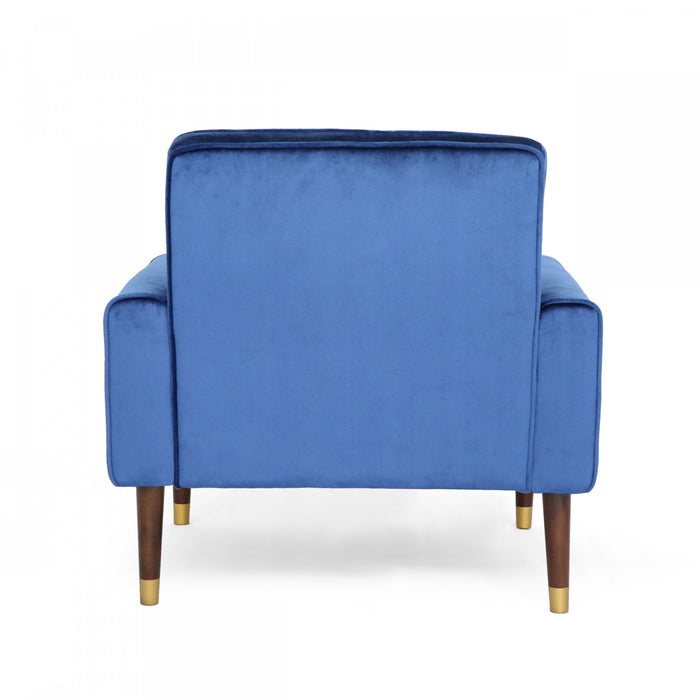 Henley Modern Accent Seating Arm Chair With Tufted Back,polyester Upholstery,blue Accent Chair