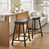 HOMCOM Bar Stools Set of 2 Velvet Upholstered Counter Height Barstools Grey