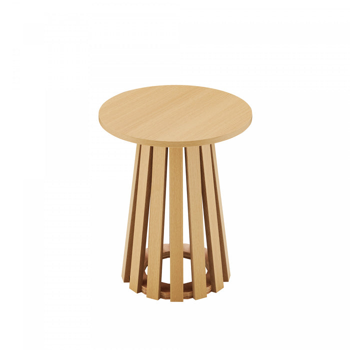 Layla Scandinavian Modern End Table in Light Oak