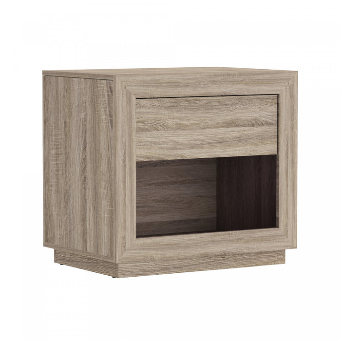 Soren Contemporary 26\" Nightstand in Natural Oak (1-Drawer)