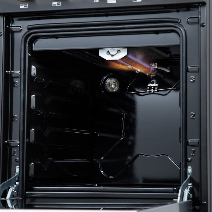 Forno Lamazze 20\" Freestanding Gas Range, Black, FFSGS6265-20BLK