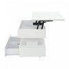 Nathan Lift-Top Coffee Table with LED Lighting,White | Nathan table basse relevable – table basse avec eclairage LED, blanc