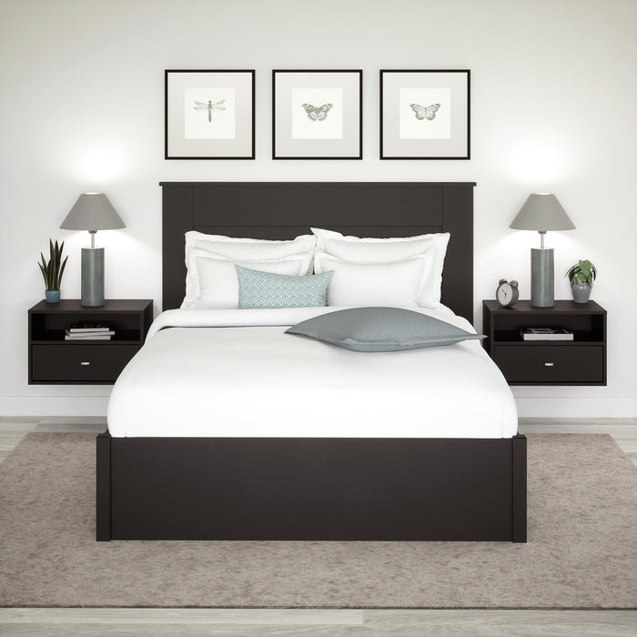 1-drawer Floating Nightstand - Black