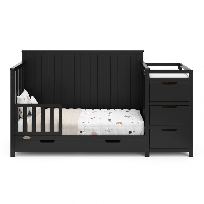 Graco Hadley 5-in-1 Convertible Crib and Changer with Drawer - Black