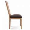 Oliver Solid Wood Rubberwood Dining Chair Set of 2 with Upholstered Seat Cane Backrest and Fluted Legs,Brown | Oliver lot de 2 chaises de salle a manger en bois massif (hevea) avec assise rembourree, dossier en cannage et pieds canneles, marron