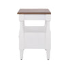 Aspen Nightstand Set of 2 with Drawers and Open Shelves, Milk White | Aspen Lot de 2 Tables de Nuit avec Tiroirs et Etageres Ouvertes, Blanc Lait