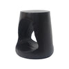 Elio 16.75" Rustic Hollow Tree-Stump MGO Accent Table, Pet-Friendly Indoor Side Table, Black | Table d'appoint rustique Elio 16,75 pouces en MGO creuse, style souche et design animalier interieur, noir