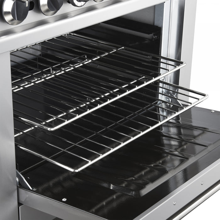 FORNO Commerciale 36 Inch Stainless Steel Gas Range, 6 Burners, 180,000 BTU Total - FCMGR0093-36