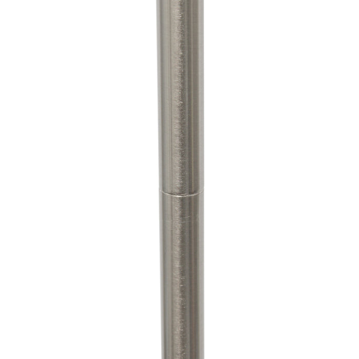 Harlan Contemporary Floor Lamp, Brushed Nickel & Silver, 57\"