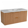Ethan Wall-Mounted Bathroom Vanity with Integrated Sink Storage,Wood | Ethan meuble de salle de bain mural avec vasque integree et rangement, bois