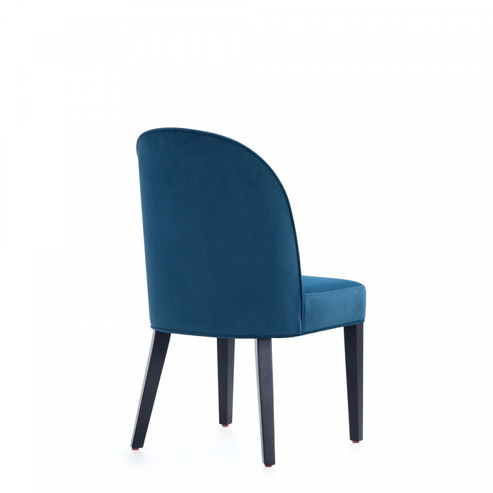 Hillman Modern Wood Upholstered Dining Chair in Blue - Set of 2
