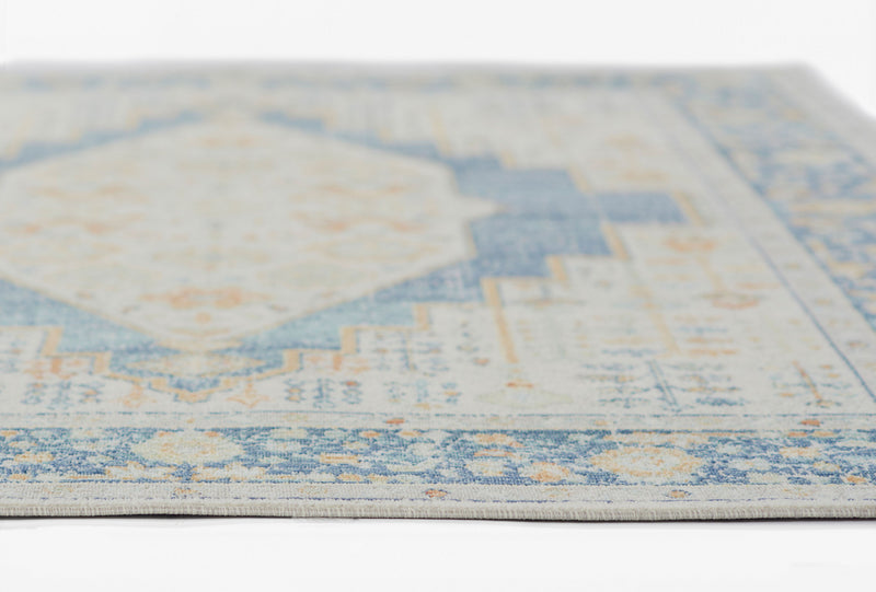 Kinsley Traditional 4'0\" x 6'0\" Area Rug in Blue Indoor Area Rug