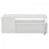 Daniel Coffee Table with LED Lights and Storage Drawers,White | Daniel table basse avec eclairage LED et tiroirs de rangement, blanc