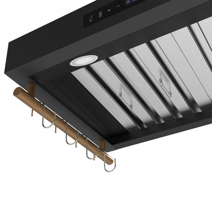 Forno Venezia 30 Inch Wall-Mounted Range Hood, Black-FRHWM5503-30BLK