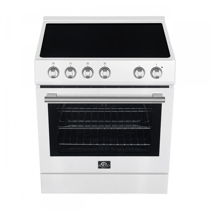 Leonardo Espresso 30\" Slide-In Electric Range in White, 5.0 cu. Ft. - FFSEL6022-30WHT