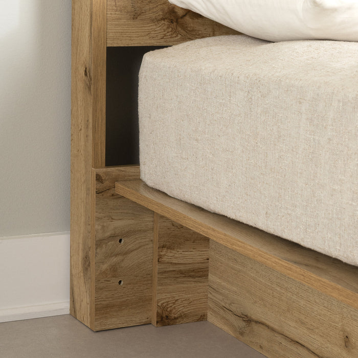 Cavalleri Platform Bed And Headboard Set Nordik Oak - South Shore