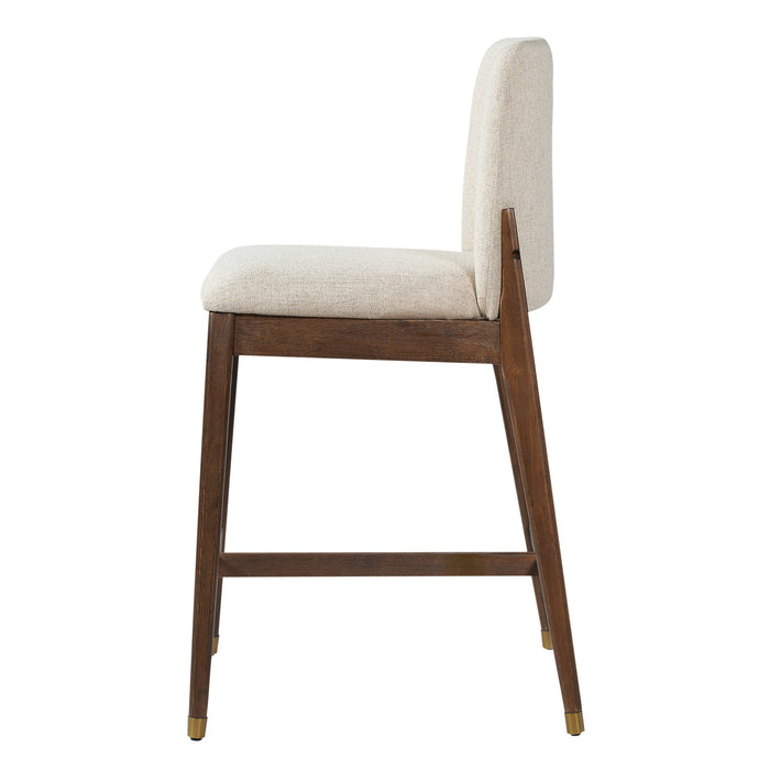 Clara Rubber Wood Bar Stool Set of 2,Walnut