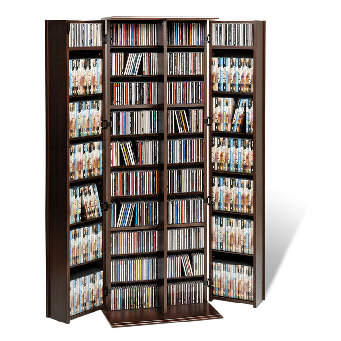 23-shelf Multimedia Storage - Espresso