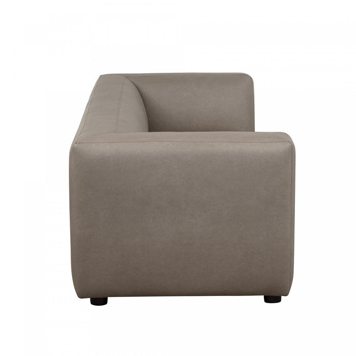 Lukas Contemporary Modern 89\" Upholstered Sofa in Taupe