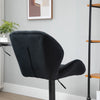 HOMCOM Bar Stool Set of 2 Fabric Adjustable Height Counter Chairs Black