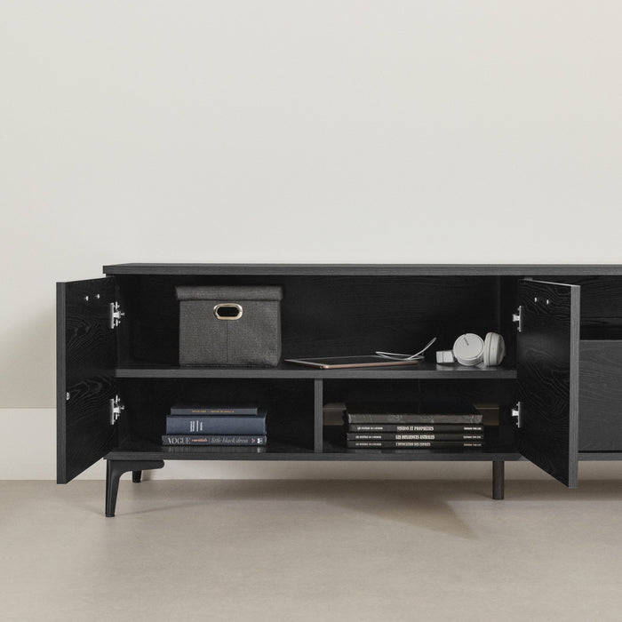 Musano 59\" TV Stand with Storage - Black Oak
