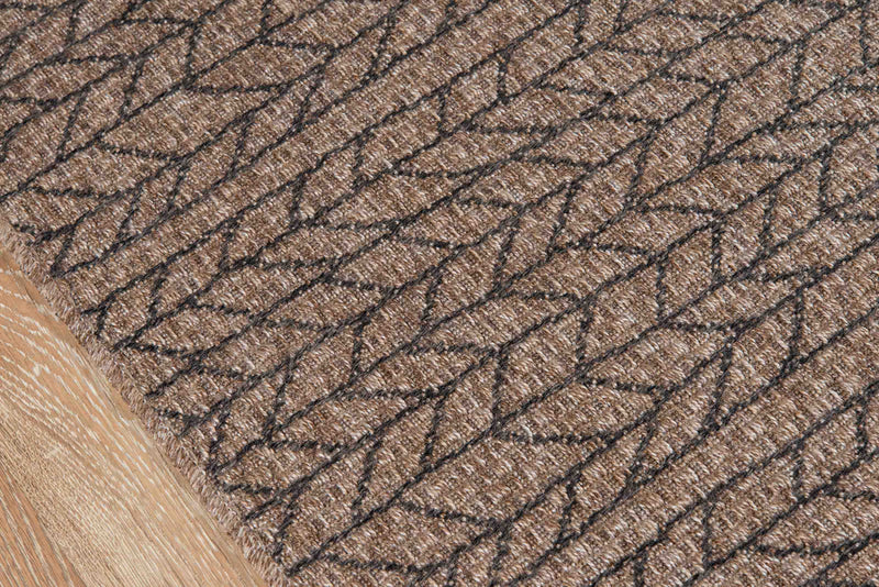 Linden Contemporary 6'7\" x 9'6\" Area Rug in Brown Indoor Area Rug