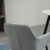 HOMCOM Dining Chairs Set of 2, Upholstered Accent Chairs with Metal Legs