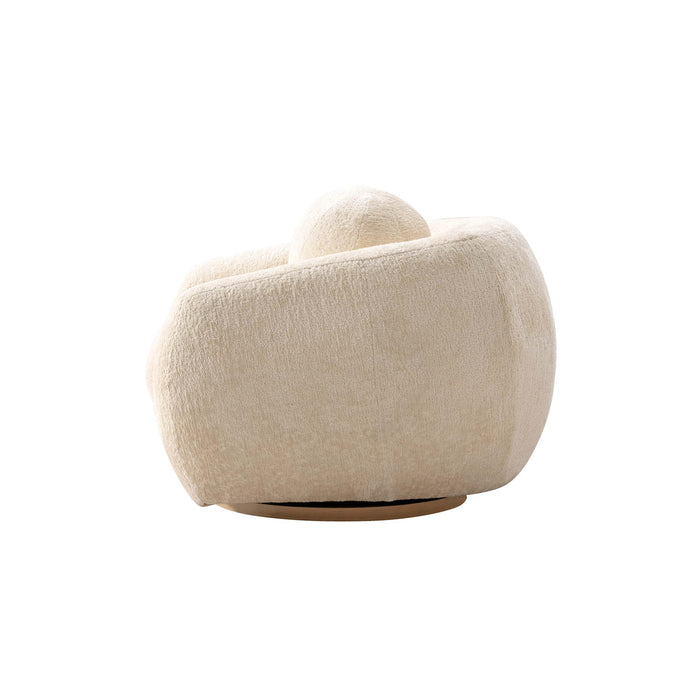Tribeca Mid-Century Modern 2-Piece Sofa Set in Cream