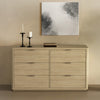Evelyn Modern 60" Dresser in Natural (6-Drawer) | Commode moderne Evelyn 60" en naturel (6 tiroirs)