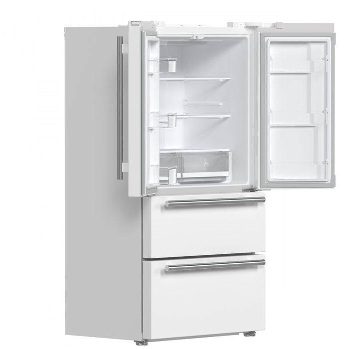 Forno Espresso Moena 36-inch French Door Refrigerator in White, 19.2 cu.ft. - FFRBI1820-36WHT