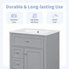 Aura 48 Inch Double Sink Vanity Combo with Drawers and Cabinet, Gray | Aura Ensemble Meuble-Lavabo Double 48 po avec Tiroirs et Armoire, Gris
