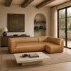 Lukas Contemporary Modern 118" Right-Facing 2-Piece Sectional Sofa in Camel | Canape sectionnel moderne contemporain Lukas 2 pieces, 118", oriente a droite, couleur camel