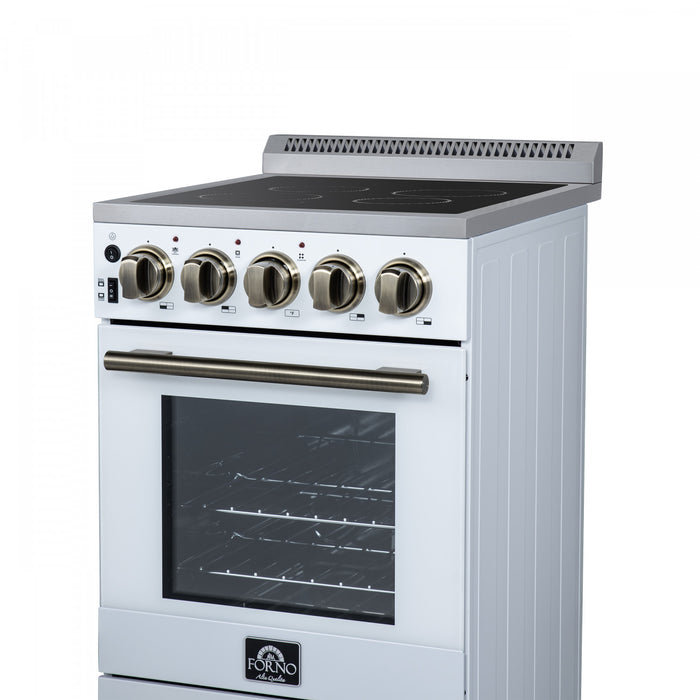Forno Pallermo 20 Inch Electric Range in White, 2.05 cu.ft. - FFSEL6051-20WHT