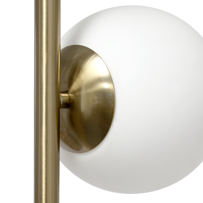 Liam Modern 2 Light Floor Lamp, Gold, 66\"H
